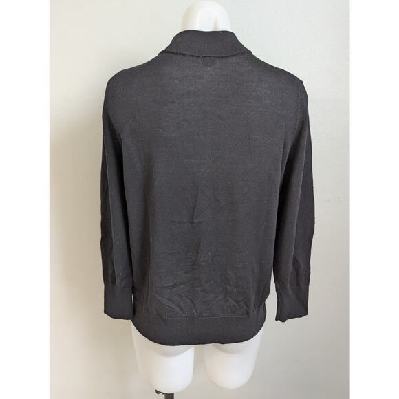 Moth by Anthropologie Size Medium Mock Neck Sweater Pullover Black Long Sleeves - Picture 7 of 10